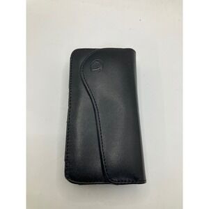 Black Leather Vertical Cell Phone Holster Case with‎ Belt Clip